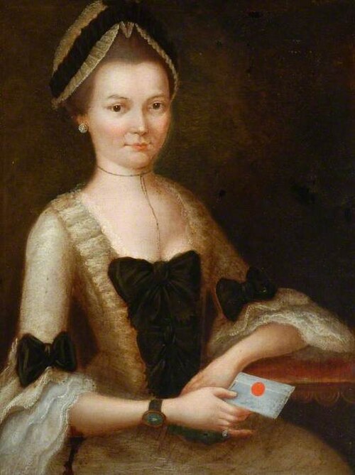 Portrait of a Lady in White, Holding a Letter, 1700, 