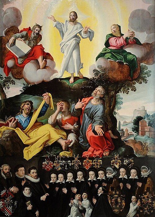 Épitaphe de Peter Haunold avec la Transfiguration du Christ., 1588, 