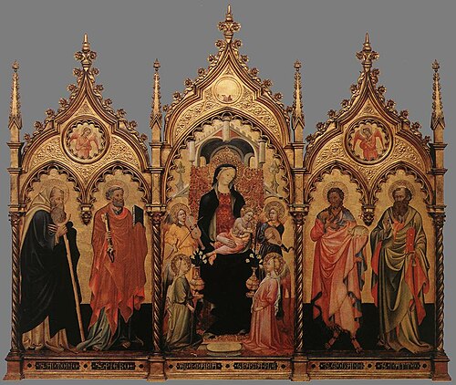 Madonna and Child Enthroned with Saints, 1450, 