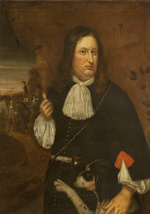 William Hulton (1625–1694), with Grooms and Dogs, 1665, 