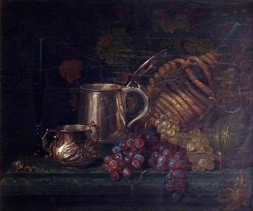 Still Life with Fruit and Silver, 1700, 