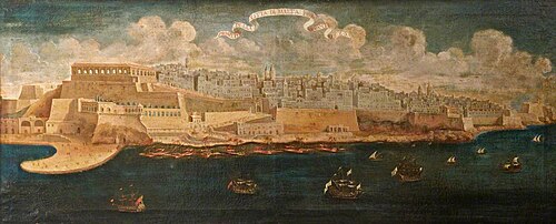 Prospect of the City of Malta from the East, 1680, 
