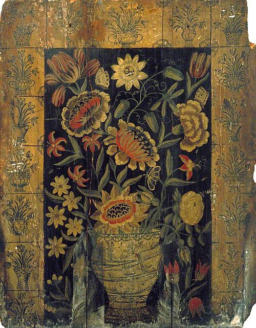 Vase with Flowers (chimney board), 1725, 
