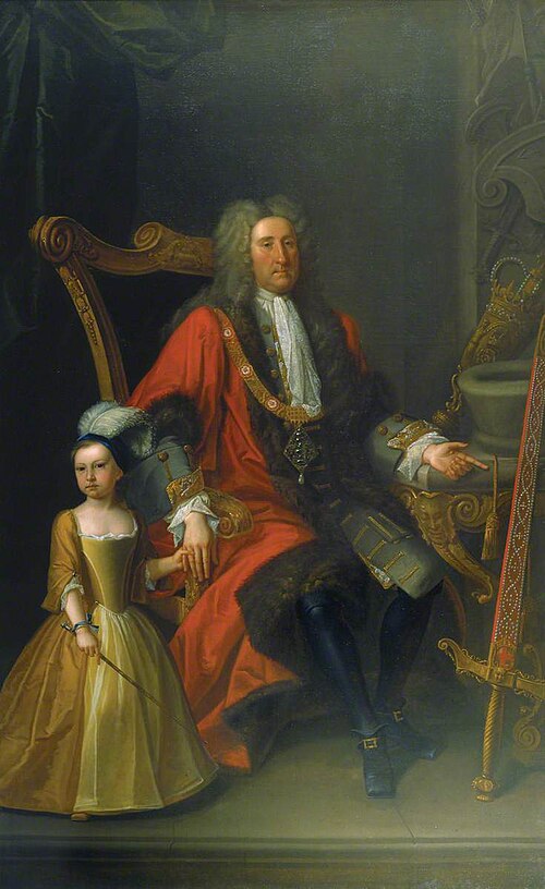 Sir Charles Peers (1661–1736), Lord Mayor of London (1715/1716), and His Daughter Mary (b.1710), 1716, 