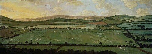 Countryside around Dixton Manor, Gloucestershire (Harvesters), 1715, 