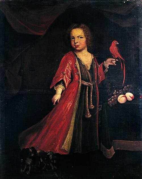 Portrait of an Unknown Girl Holding a Parrot, 1730, 
