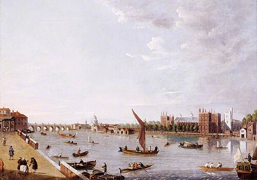Lambeth Palace from Horseferry, London, 1748, 