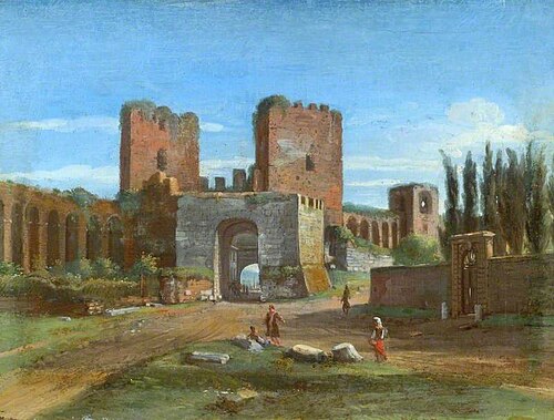 Porta San Paolo, Rome, Italy, 1800, 