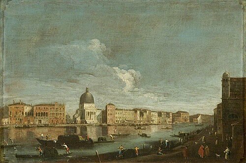 View of San Simeone Picolo on the Grand Canal, Venice, 1760, 