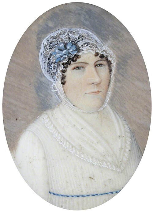 Portrait of a Lady in a White Dress and a Lace Bonnet, 1756, 