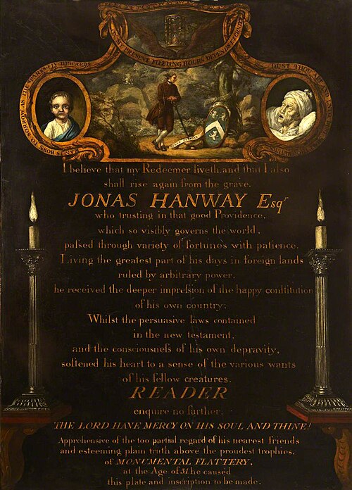 Hanway Epitaph, 1763, 