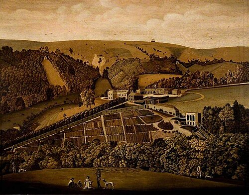 Panoramic View of Ashcombe, Wiltshire, 1770, 