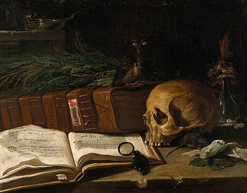 Still Life with a Ledger, a Skull and Other Objects, 1766, 
