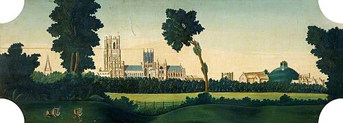 Ely, Cambridgeshire, from the South, 1780, 