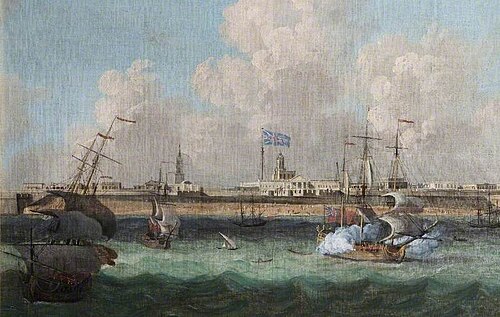 Ships off Madras, India, 1780, 