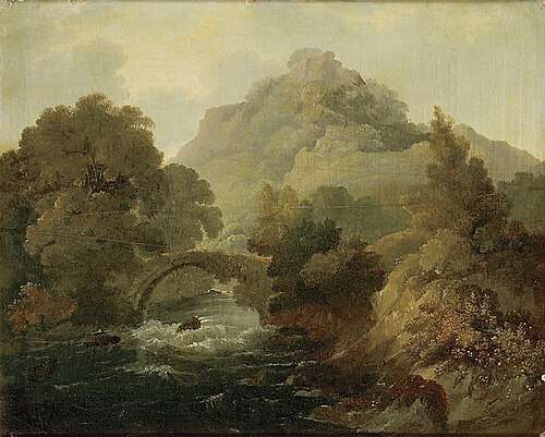 Mountain Torrent and Bridge, 1780, 