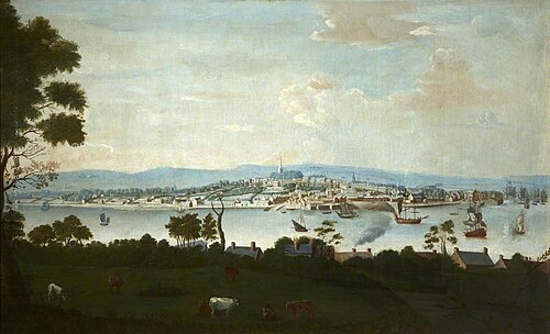 View of the City of Londonderry from the East Bank of the River Foyle, 1785, 