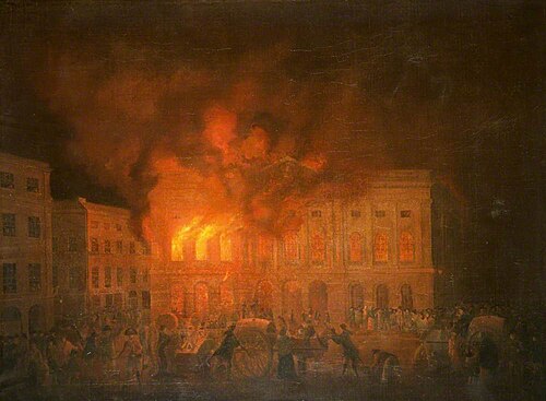 The Burning of the Liverpool Exchange, 1795, 