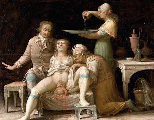 A Mother Giving Birth to a Baby, 1800, 