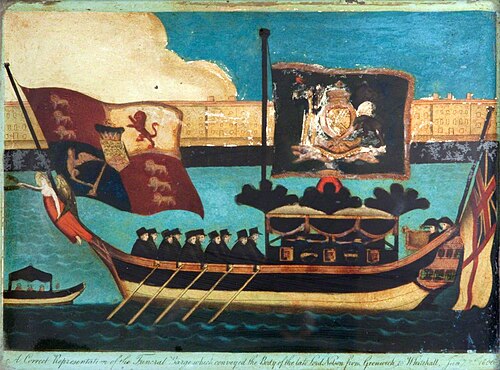 The Funeral Barge of Lord Nelson, 1806, 