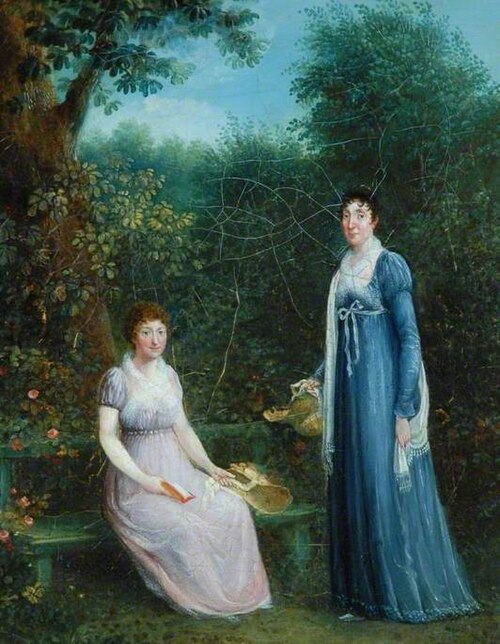Two Ladies in a Garden, 1808, 