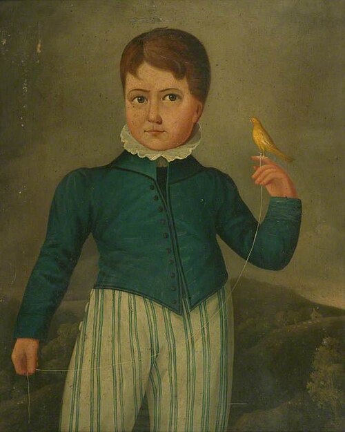 Peter Maddox Holding a Bird, 1820, 