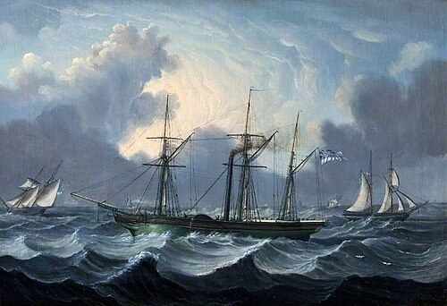 The 'Yorkshireman' at Sea with a Storm Threatening, 1820, 