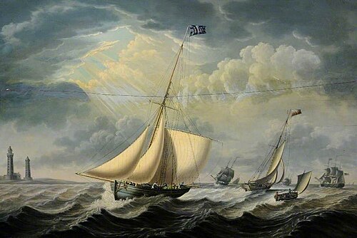 Pilot Cutter with Other Vessels off Spurn, East Riding of Yorkshire, 1820, 