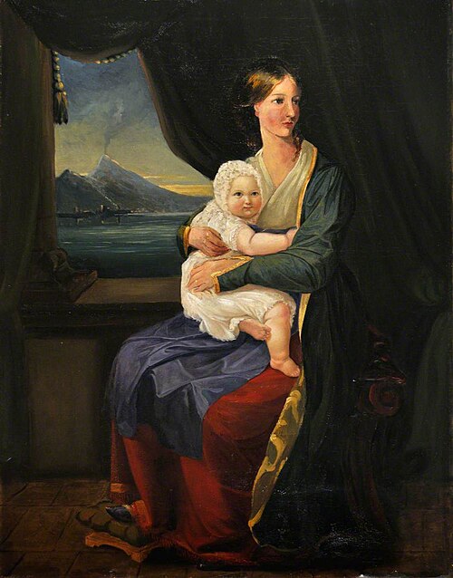 Mrs W. E. Nightingale and Her Elder Daughter, Parthenope (painted at Naples), 1819, 