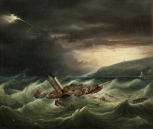 The Wreck of the 'St George', 1830, 1830, 