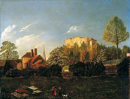 Clifford's Tower and Castlegate Postern, 1830, 