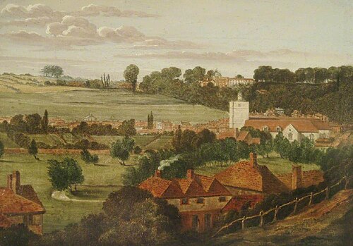 View of Farnham, Surrey, 1830, 