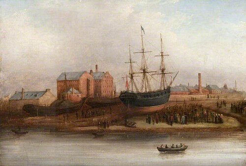 Barclay Curle's Shipyard at Stobcross, 1830, 