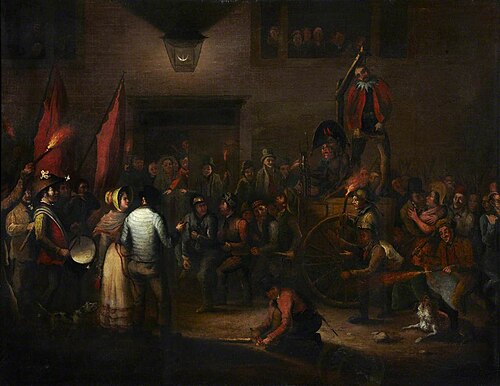 Burning the Effigy of Lundy in Derry, 1830, 