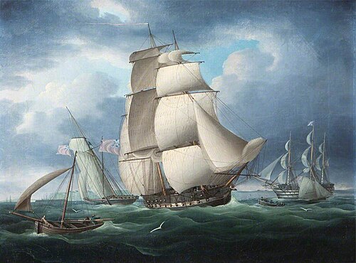 Ships off the Coast, 1830, 