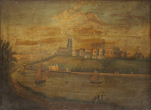 Lancaster with the River, Castle and Church Seen from the North West, 1830, 