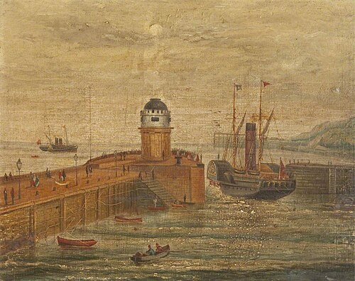 Steam Packet Vessel Leaving the Red Pier, 1831, 