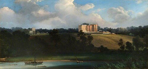 Richmond Hill, Surrey, from the River, 1830, 