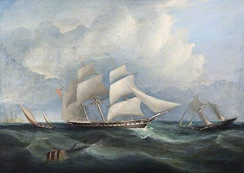 Three-Masted Frigate, 1840, 