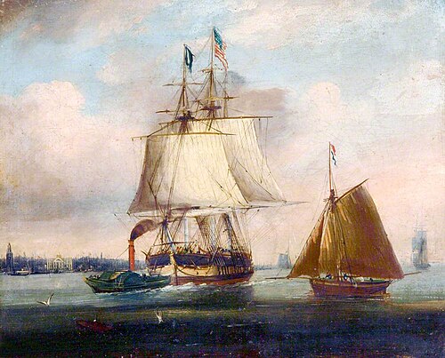 Packet Ship off Liverpool, 1840, 