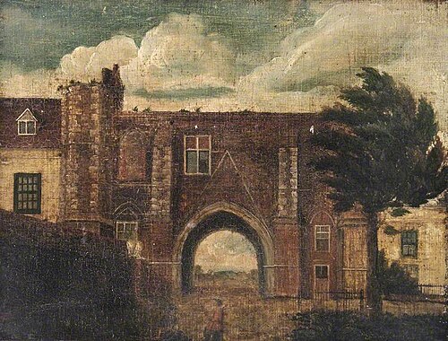 Reading Abbey Gateway, Berkshire, Looking North, 1840, 