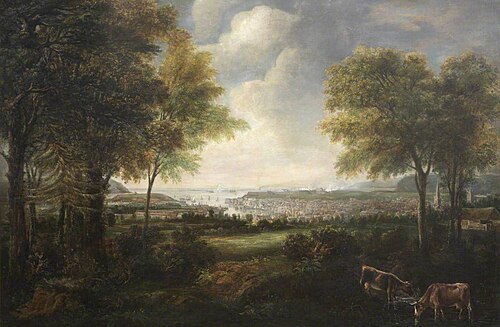 Plymouth Sound from above Beaumont Park, 1840, 
