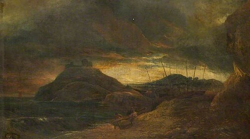 Harbour and Castle at Sunset, 1838, 