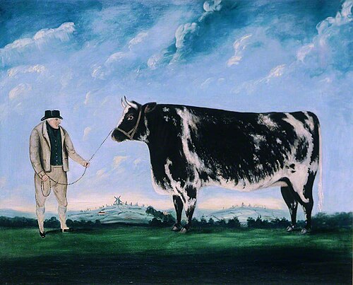 A Farmer and His Prize Heifer, 1844, 