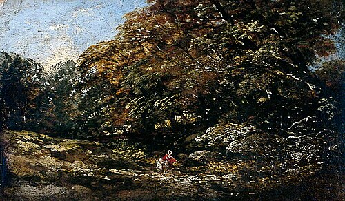Landscape with Trees and a Rocky Stream, 1845, 
