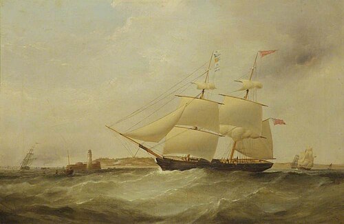 The 'John Dalton' Entering the Mersey Off New Brighton, 1845, 