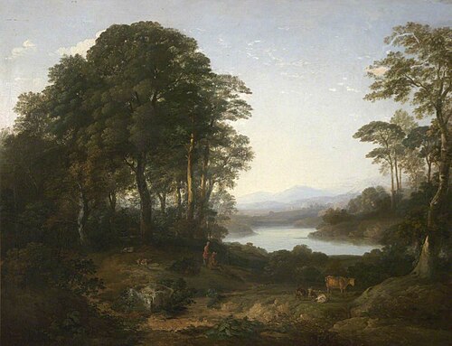 Riverscape with Cows and Goats, 1844, 