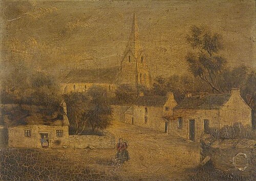 Kirk Onchan, Village and Church, 1844, 