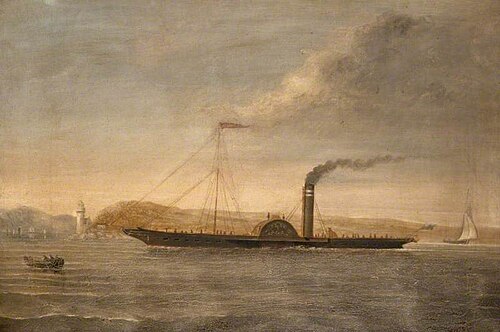 PS 'Mars' on the Clyde, 1845, 