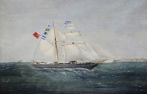 The 'Circassian' off a Coast, 1850, 
